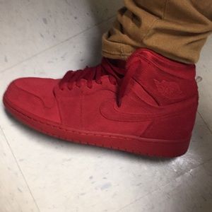 jordan 1 all red suede